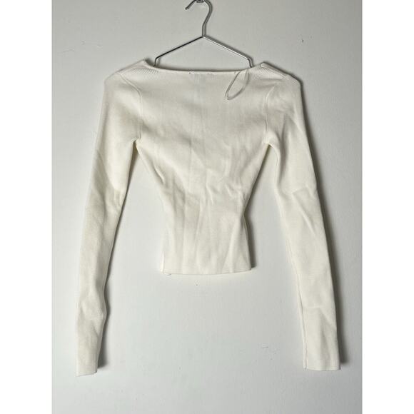 Dynamite Full Manche Longue pbt Ls Twist Front Sweater Size XS NWT - Picture 2 of 9